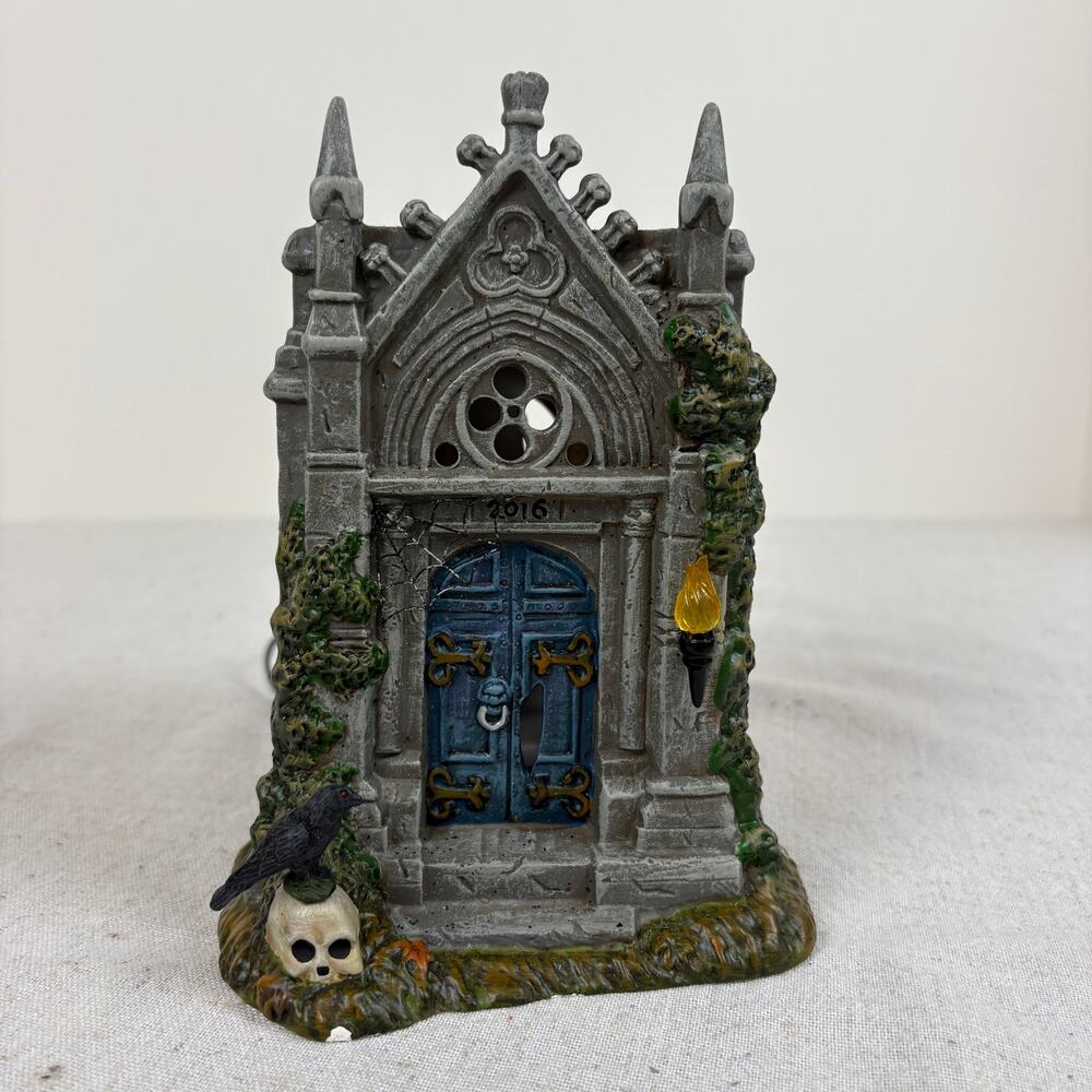 Department 56 Halloween Village Rest in Peace Mausoleum Cemetery 2016